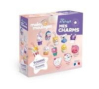 Mako - Kit créatif Mon Atelier Mes Charms - 9 figurines animaux kawaii en plâtre Porte-clés/bijoux