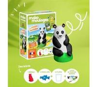 Mako Créations – Kit loisirs créatifs Le Panda Géant – Plâtre et peinture, moule latex rouge