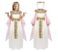 Makoike Costume de Cléopâtre pour filles - Costume égyptien 6 pièces - Robe de princesse égyptienne pour Halloween, accessoires de cosplay