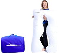 MAKOSAS OreillerConfort Original - Premium Orthopédique Coussin - Coussin de Corps - pour Un Meilleur Sommeil et Contre Les maux de Dos - 100x150cm (Coton - Blanche)