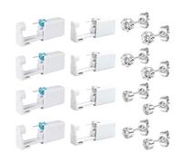 Makoto Nobu 8 Pcs Perceur D'oreille, Pistolets de Piercing D'oreille Jetables, Perceur d'oreilles Blanc Sûr et sans douleur Piercing Tool pour Filles, Femmes et Homme