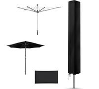 Makoto Nobu Housse Sechoir Parapluie ImperméAble, Universelle Housse Seche Linge avec Fermeture Eclair, Parapluie Housse De Rangement pour éTendoir RéSistante Aux IntempéRies(160x15x15cm)
