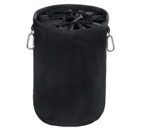 Makoto Nobu Sac à Pinces à Linge avec Crochets De Suspension, Grande avec Fermeture à Cordon De Serrage, pour Epingles à Linge,Jouets,Petits Objets (Noir