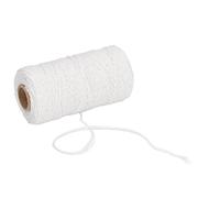 Makramee Schnur 2mm weich dick geruchlos recycelte Baumwolle Makramee Seil für DIY Quasten Basteln Garten Deko Hausdekoration Christmas Gifts (Blanche)