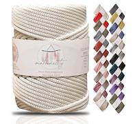 Makromecity, Cordon en polyester macramé de qualité supérieure 5 mm x 94,8 m 5 mm - Cordon en polypropylène pour macramé - Pour suspensions murales, sacs, sous-plaque, tapis (écru), 5 mm _PP_CORD