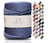 Makromecity, Cordon en polyester macramé de qualité supérieure 5 mm x 94,8 m 5 mm - Cordon en polypropylène pour macramé, loisirs créatifs, pour suspensions murales, sacs, sous-plaque, tapis (bleu