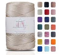 Makromecity, Cordon en Polyester pour macramé, 2 mm x 228,6 m 2 mm, Cordon en polypropylène pour macramé, Crochet, Artisanat, pour suspensions murales, Sacs, sous-Plaque, Tapis