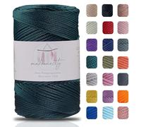 Makromecity Fil de macramé,2 mmx230 m,En polyester de qualité supérieure,Pour artisanat, décoration de la maison, assiette de table, sac à main, coureur, attache-tétine,20 couleurs (vert forêt)