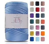 Makromecity Fil macramé 2 mm x 230 m polyester de qualité supérieure polypropylène travaux manuels décorations de maison assiettes de table sac à main attache-tétine