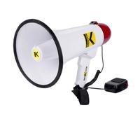 Makson Mégaphone MKS40 40W Porte-voix portable avec puissance de 40W, enregistrement de 60 secondes, sirène d'urgence et portée audible d'1km.