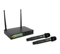 Makson MKS-202R Micro HF double main Système micro sans fil double main rechargeable avec USB-C, idéal pour les conférences, les événements et les