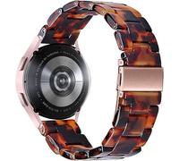 MaKTech 20mm Bracelet Léger en Résine avec Fermoir en Acier Compatible avec Samsung Galaxy Watch 7 FE 6 5 4,40/42/43/44/45/46/47mm,Huawei GT 4/3-41/42mm (Ton Tortue)