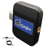 MaKTech Adaptateur Dab+ pour Autoradio Android USB,Tuner de Radio Numérique Véhicule avec Enregistrement pour Voiture Camionnette Fourgon avec Systèmes Android Auto Intégrés (Antenne Fouet)