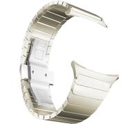 MaKTech Bracelet en Acier Inoxydable,Bracelet Métallique avec Boucle Déployante et Connecteur sans Interstice,pour Samsung Galaxy Watch 8 40/44mm & Classic 46mm [2025] (Titane)