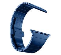 MaKTech Bracelet en Acier Inoxydable pour Apple Watch,Bracelet Maillon Métallique de Remplacement de 24mm de Large,pour Apple Watch Ultra 2 49mm/Ultra 49mm (Bleu)