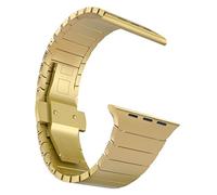 MaKTech Bracelet en Acier Inoxydable pour Apple Watch,Bracelet Maillon Métallique de Remplacement de 24mm de Large,pour Apple Watch Ultra 2 49mm/Ultra 49mm (Or)