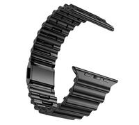 MaKTech Bracelet en Acier Inoxydable pour Apple Watch,Bracelet Métallique Style Océan avec Fermoir Magnétique pour iWatch Série 11/10/9/8/7,Ultra 3/2/1,SE 3/2/1[2025](46mm/45mm/44mm/49mm,Noir)