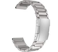 MaKTech Bracelet en Titane,Bracelet à Bande Métallique Léger de 22mm,pour Samsung Galaxy Watch 3 45mm/46mm,HuaWei Watch 4/3 & Ultimate/GT 4/3 46mm Pro,Amazfit GTR 3/2 (Gris Argenté)