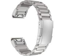 MaKTech Bracelet en Titane pour Garmin,Bracelet en Métal à Dégagement Rapide de 26mm avec Boucle Tortue,pour Montre Connectée Garmin Fenix 8 51mm/Epix Pro 51mm/7X/6X,Instinct 2X (Argent)