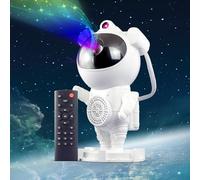 MAKTUL Astronaute Projecteur Galaxie Étoile, Veilleuse Enfant Lampe 8 Modes, Haut-Parleur Bluetooth Musique, Télécommande, Décoration Chambre, Rotation à 360º, Cadeau Original, Galaxy Projector LED