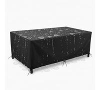 MaKYSS Housse de Table de Jardin Imperméable & Anti-UV - Protection Extérieure Intense pour Table et Salon de Jardin | Bâche Étanche Résistante aux Intempéries 600D Oxford 190x125x80cm