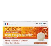 Laboratoire des GRANIONS – Comprimés à sucer Gorge – Goût miel citron – 24 comprimés