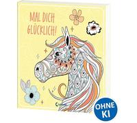 Mal dich glücklich! - Pferde: Ausmalbuch mit wunderschönen Pferdemotiven für eine beruhigende Pause vom Alltag - Ab 10 Jahren