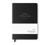 Mål Paper Journal de gratitude quotidien - Couverture rigide en cuir synthétique noir | Agenda non daté de 6 mois | Affirmations, citations, intentions et journal de manifestation jour et nuit |