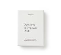 Mal Paper Lot de 52 cartes Questions To Empower | Pour un défi de pleine conscience, des cartes inspirantes, des invites d'auto-réflexion et comme outil de pensée positive | Cadeaux stimulants pour