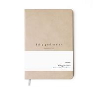 Mal Paper Planificateur quotidien d'objectifs - Brun clair, 6 mois, 274 pages non datées, journal de productivité avec affirmations, pages de notes, vue hebdomadaire et mensuelle | Manifestation de