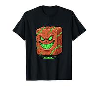 Mal Toxique Cube Monstre Lumineux Vert Halloween T-Shirt