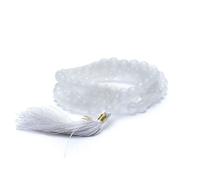 Mala agate blanche qualité AA 108 perles -- 0.8 cm