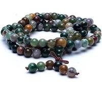 Mala agate indienne - élastique -- 0.6 cm