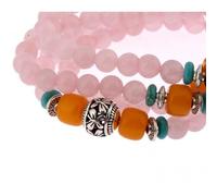 Mala Bouddhiste En Quartz Rose - 108 Perles De 6 Mm