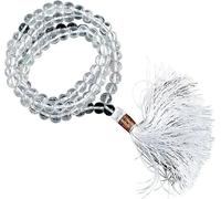 Mala cristal de roche qualité AA, 108 perles + sac -- 0.6 cm
