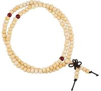 Mala en bois élastique avec perles décoratives -- 0.7 cm