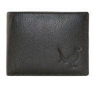 Mala Grayson Portefeuille à deux volets en cuir Motif faisan RFID Noir 11,5 x 9 x 2 cm, Noir , S, bifold