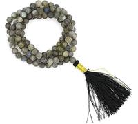 Mala Labradorite qualité AA 108 perles + pochette -- 0.6cm