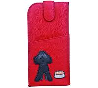 Mala Leather Bertie Collection 5191_83 Étui à lunettes en cuir, Rouge, taille unique