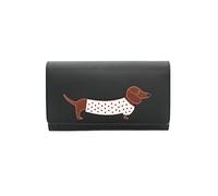Mala Leather Best Friends Collection Porte-Monnaie en Cuir de Chien de Saucisse 3304_65 Noir