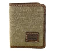 Mala Leather Canvas & Hunter Porte-billets, cartes et carte d'identité en cuir - Protection RFID avec 2 sections pour billets, 6 emplacements pour cartes, 2 fenêtres pour carte d'identité - Cactus 10
