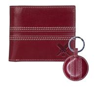 Mala Leather Coffret cadeau de cricket - Créé par Love EMVY - Portefeuille RFID en cuir souple et porte-clés balle de cricket cousu à la main - Prêt à offrir avec étiquette