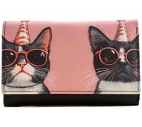 Mala Leather Cool Cats Collection 3690_39 Portefeuille en cuir 3 volets RFID, Noir , Taille unique
