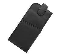 Mala Leather Étui à Lunettes en Cuir Nappa Souple et Mince avec Fermeture Languette 5104_14m Noir