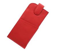 Mala Leather Étui à Lunettes en Cuir Nappa Souple et Mince avec Fermeture Languette 5104_14m Rouge