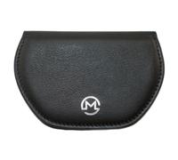 Mala Leather Étui à lunettes magnétique unisexe super fin en cuir véritable avec fermeture magnétique - S'adapte à la plupart des lunettes, Noir , 12.5 x 8.5 Centimeters