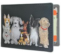 Mala Leather Kennel Crew Collection 632TC_40 Porte-cartes de voyage, gris, M, Moderne