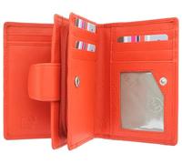 Mala Leather Origin Collection 3118_5 Portefeuille en cuir avec protection RFID et fenêtre externe pour carte d'identité, Orange, Taille unique, Moderne