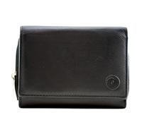 Mala Leather Origin Portefeuille à trois volets en cuir souple pour femme, portefeuille compact pour femme, protégé RFID, 8 emplacements pour cartes, fenêtre pour carte d'identité, section zippée pour