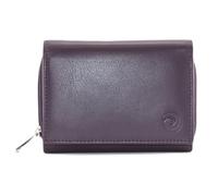 Mala Leather Origin Portefeuille à trois volets en cuir souple pour femme, portefeuille compact pour femme, protégé RFID, 8 emplacements pour cartes, fenêtre pour carte d'identité, section zippée pour